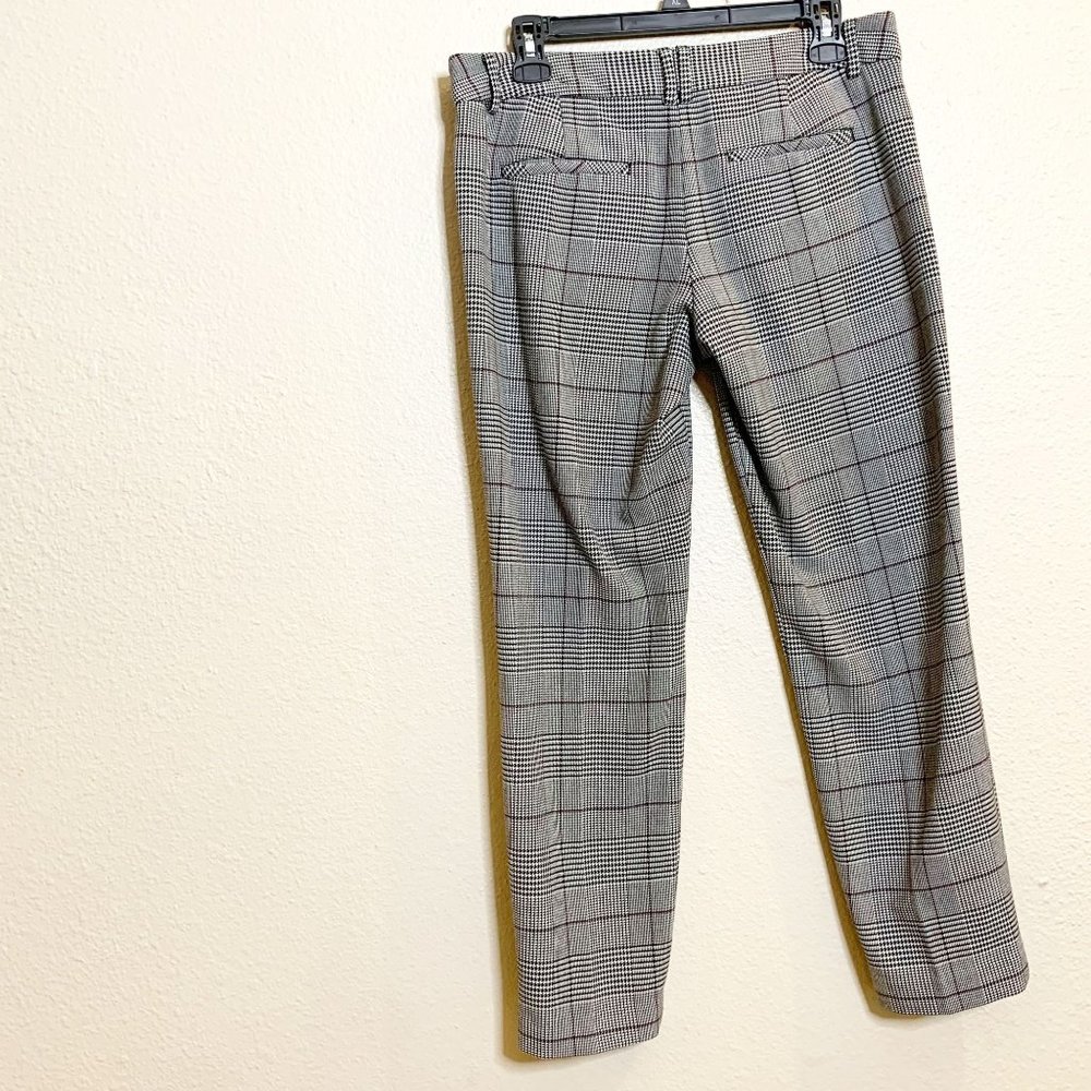 EXPRESS🌺 Editor Pant Black White Plaid Houndstooth Workwear Career 6 R